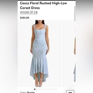 House of CB Sky Blue High-Low Dress